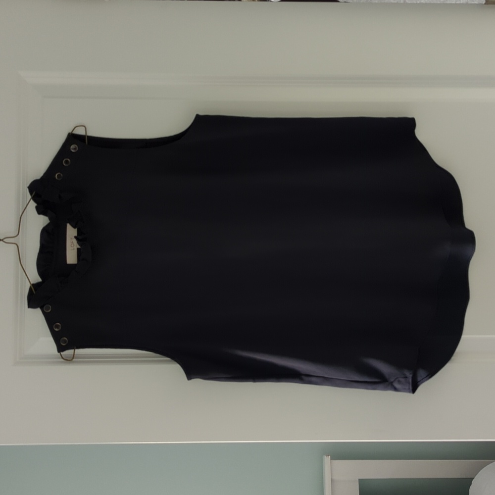 Navy Top, Shoulder Buttons